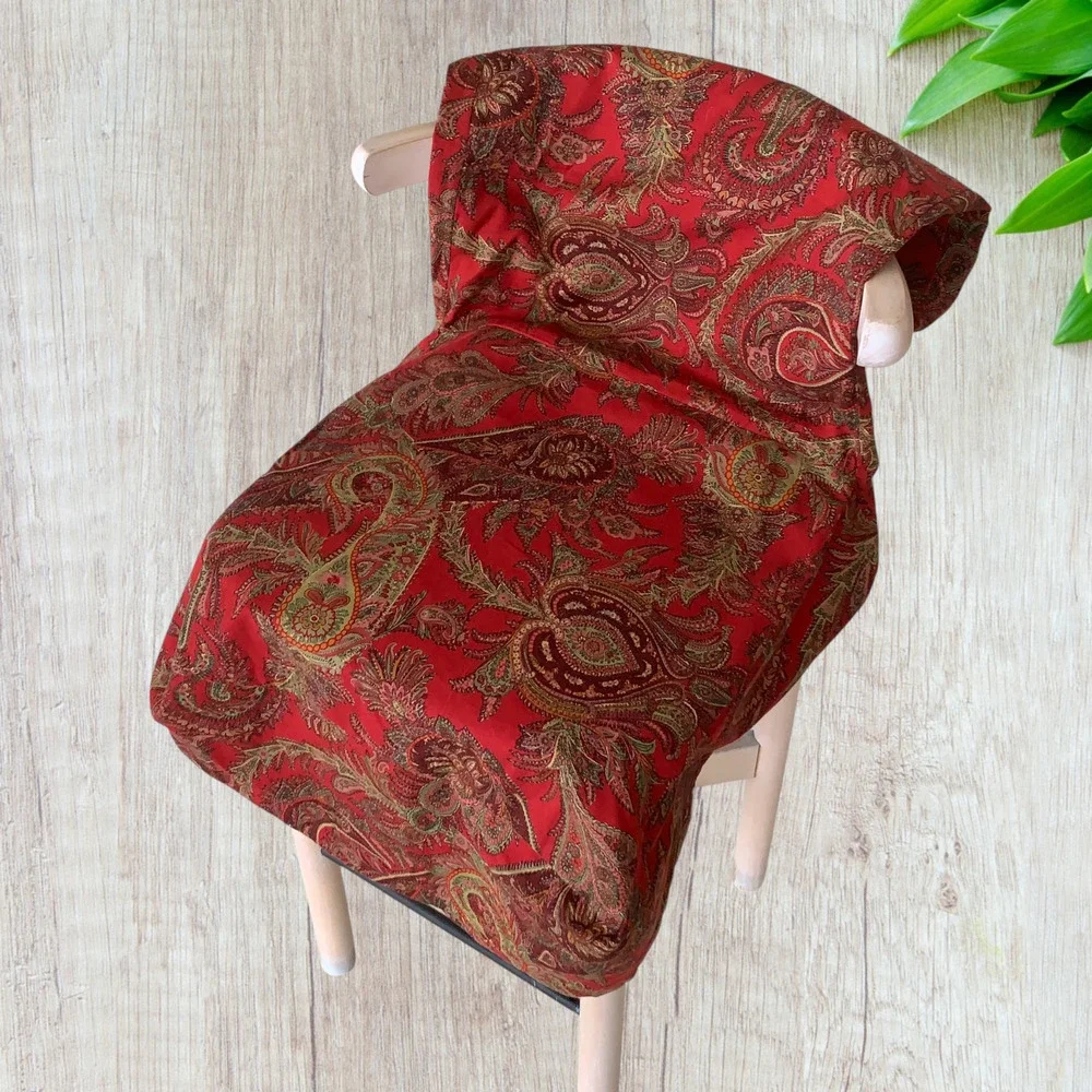 Pottery Barn Caesarea Palampore Paisley Side Chair Cover Slipcover Linen Blend